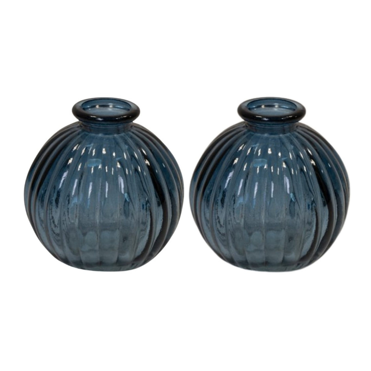 Satchville Glass Round Bottle Vases - Various Colours