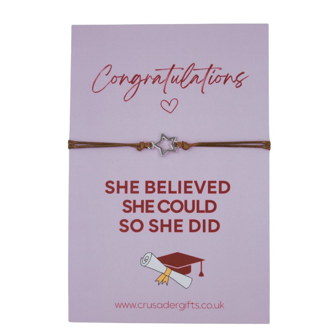 Woodside Home Living Keepsake Letterbox Bracelet - Graduation