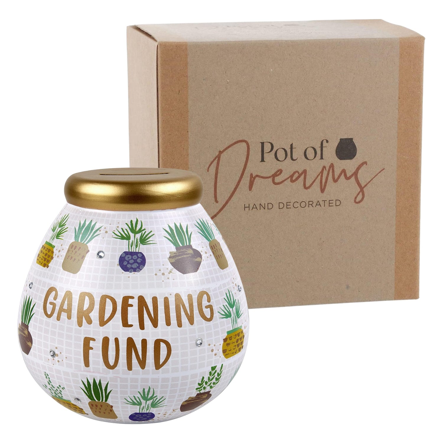 Pot of Dreams Money Box Savings Jar - Gardening Fund