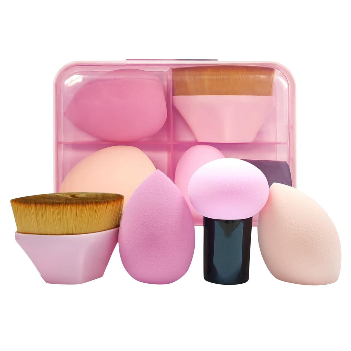 Krystina's Collection Foundation Brush & Makeup Sponge Set - Various Colours
