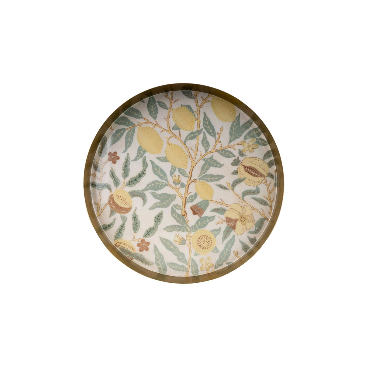 Vintage Fruit Design Large Enamel Metal Bowl