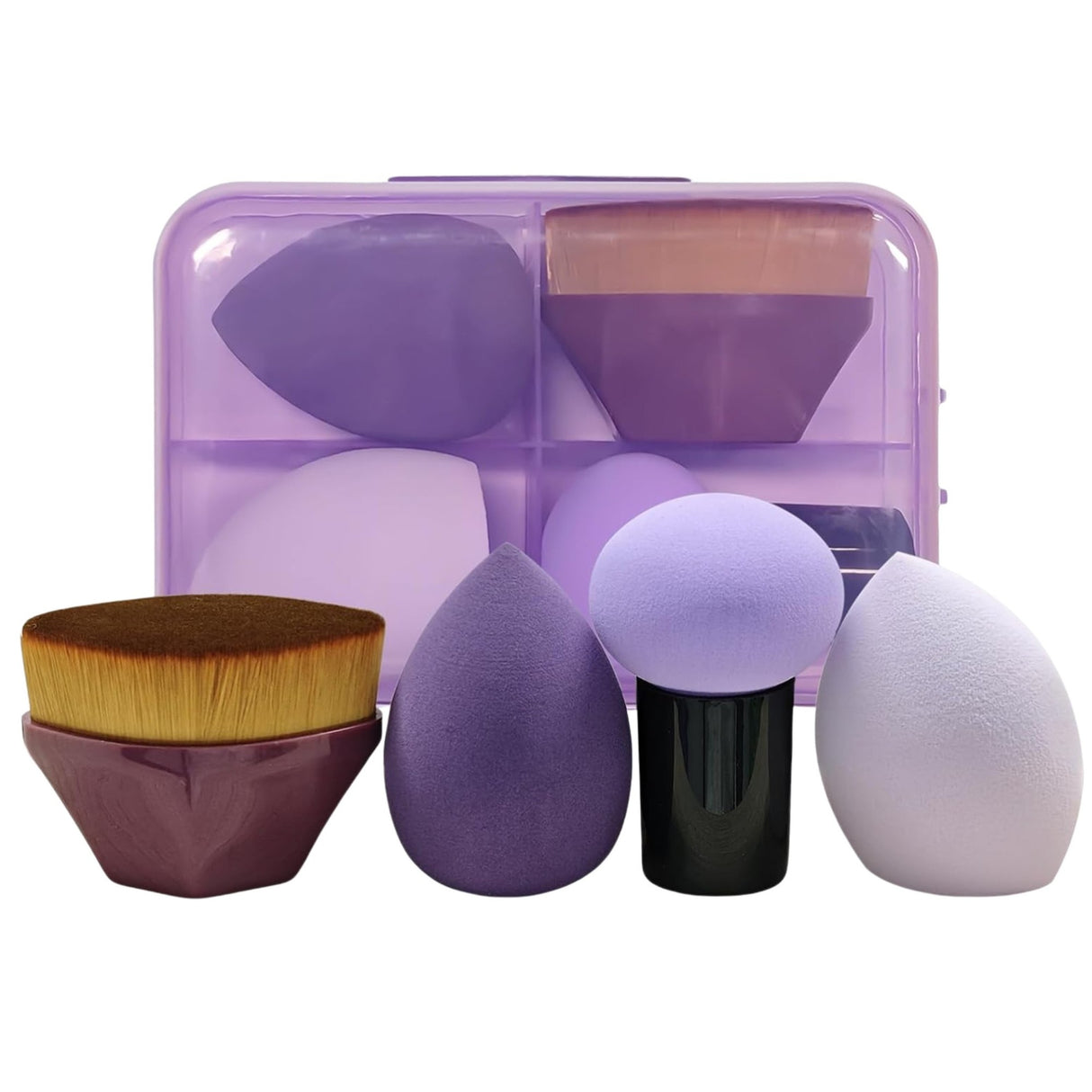 Krystina's Collection Foundation Brush & Makeup Sponge Set - Various Colours