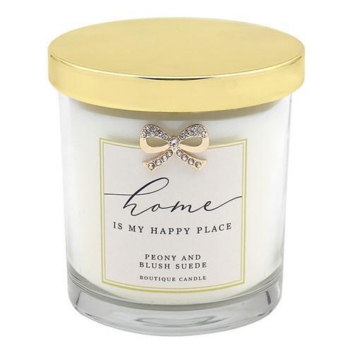 Boutique Jar Candle with  Bow Embellishment - Sentiment Gift Idea Family Friend