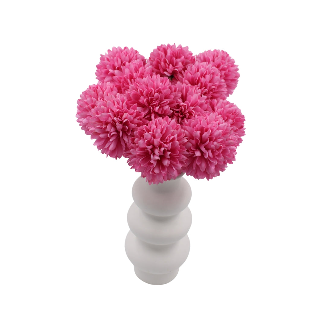 Woodside Home Living Artificial Chrysanthemum Ball Flowers pink