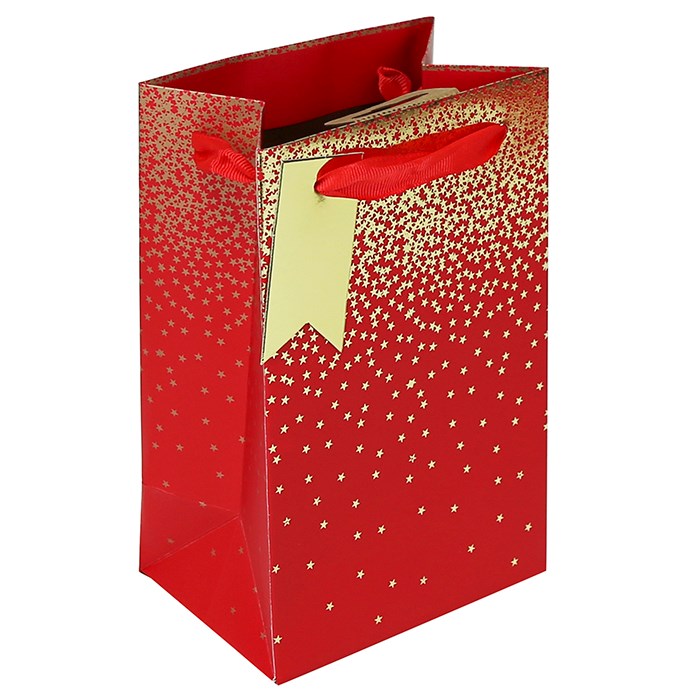 Red Star Ombre Gift Bag - Various Sizes
