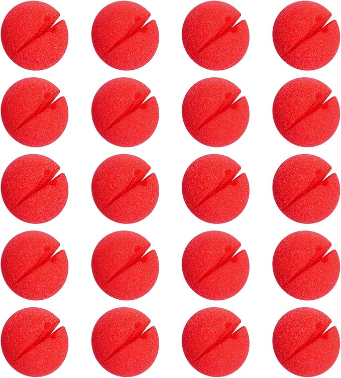 Red Sponge Nose Christmas Reindeer Pack of 20