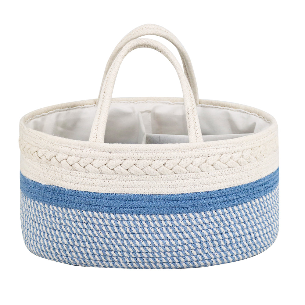 Cotton Rope Nappy Caddy/Baby Organiser Basket - Various Colours