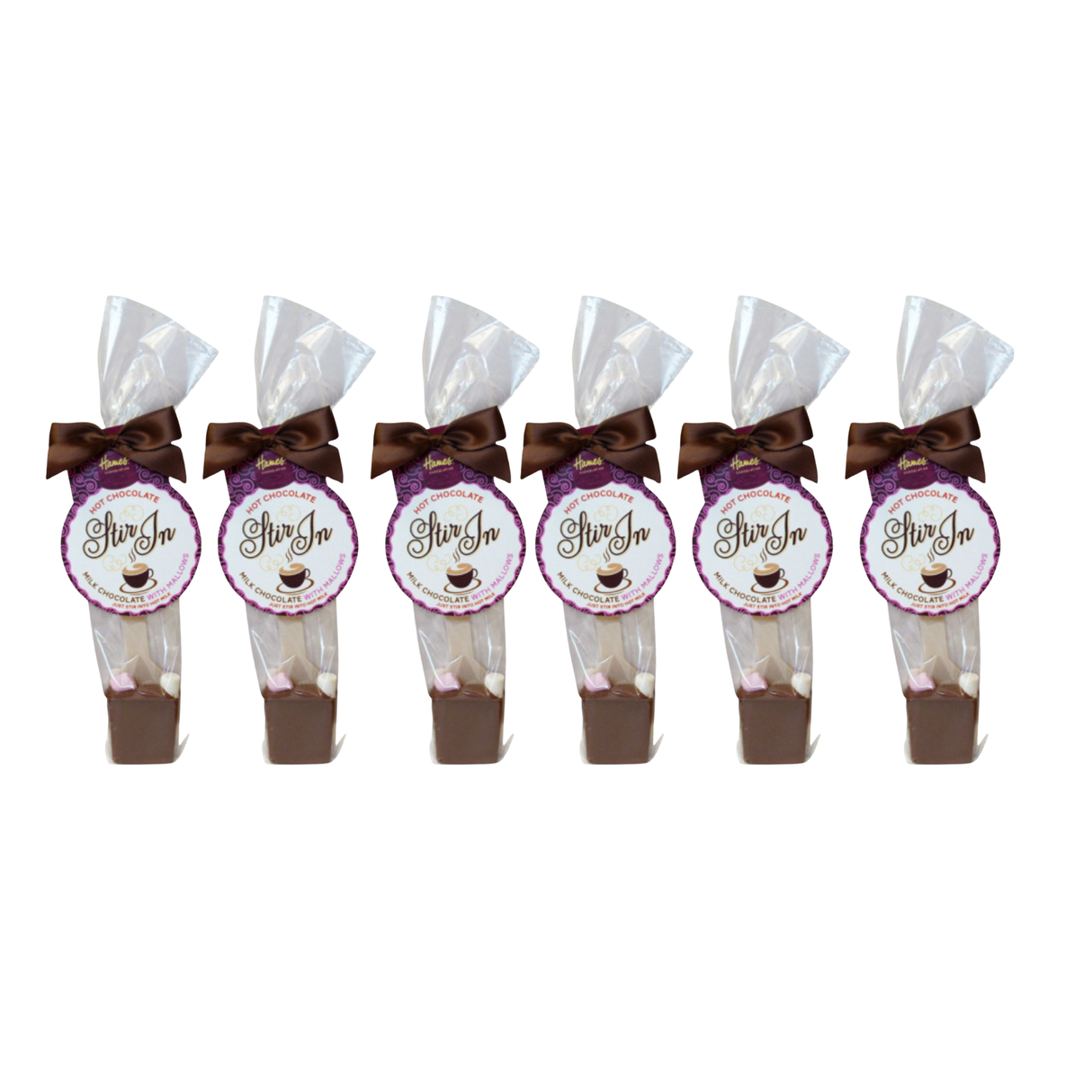 creamy milk hot chocolate with these mini marshmallow stirrers (6 pack) – perfect for cozy drinks, gifts, or festive treats.