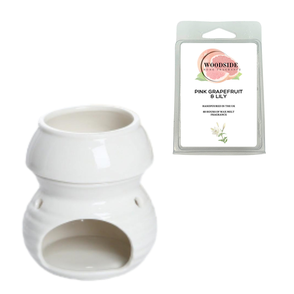 Woodside Home Living - Wax Melt Burner Crusader Exclusive - White