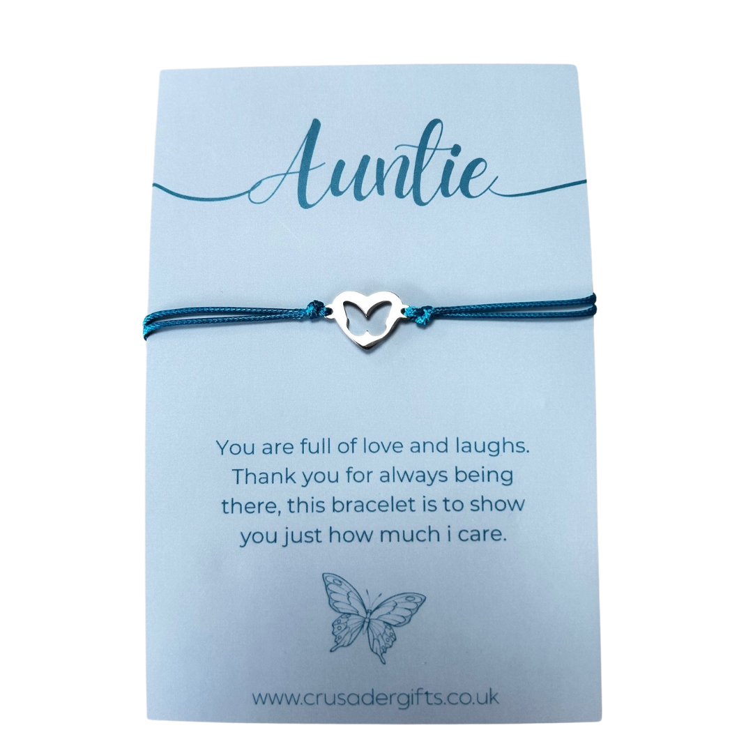 Woodside Home Living Keepsake Letterbox Bracelet - Auntie Blue