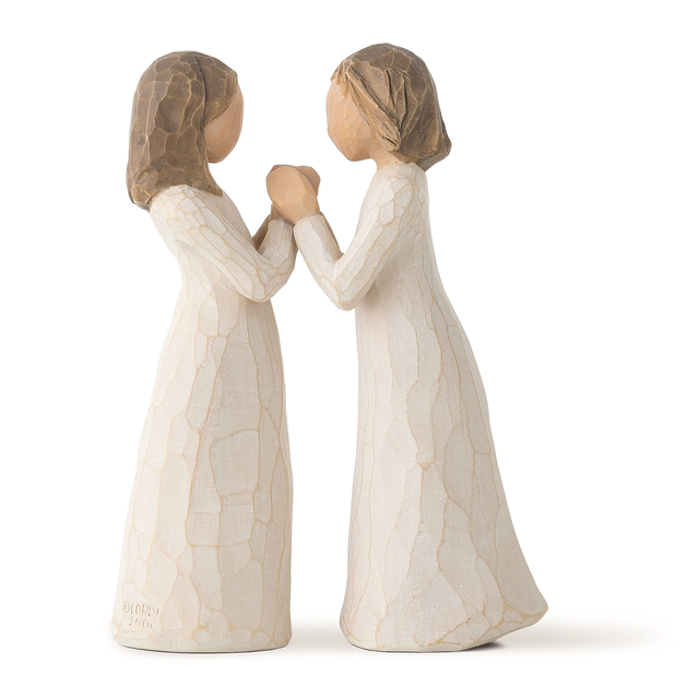 2 Sisters Holding Hands Figurine
