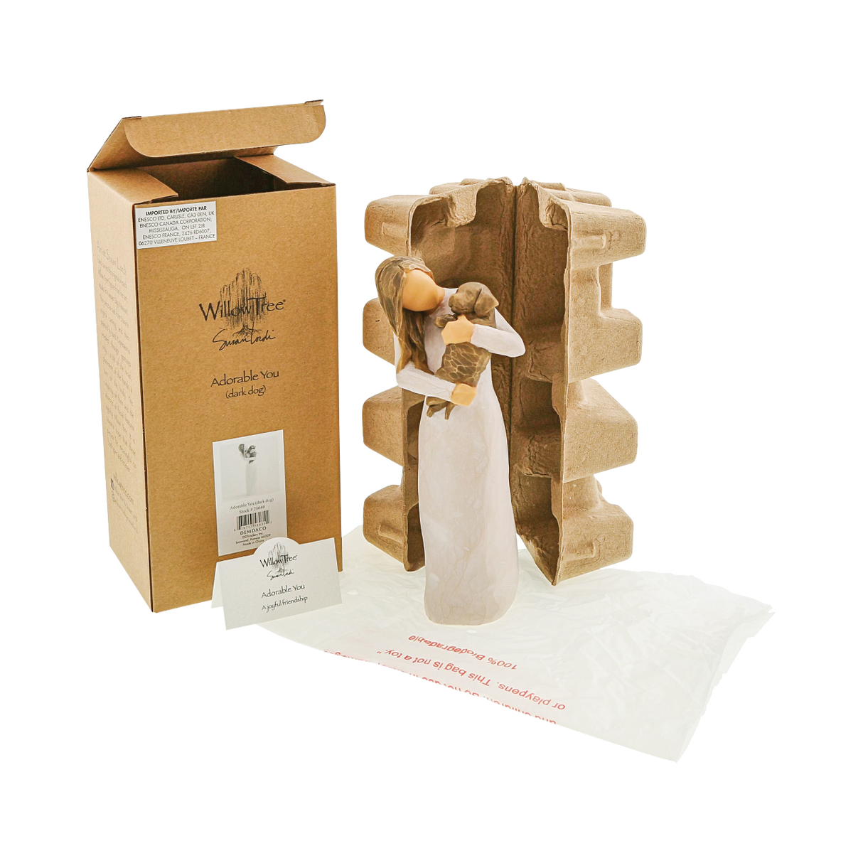 Willow Tree Adorable You Figurine (Dark Dog)