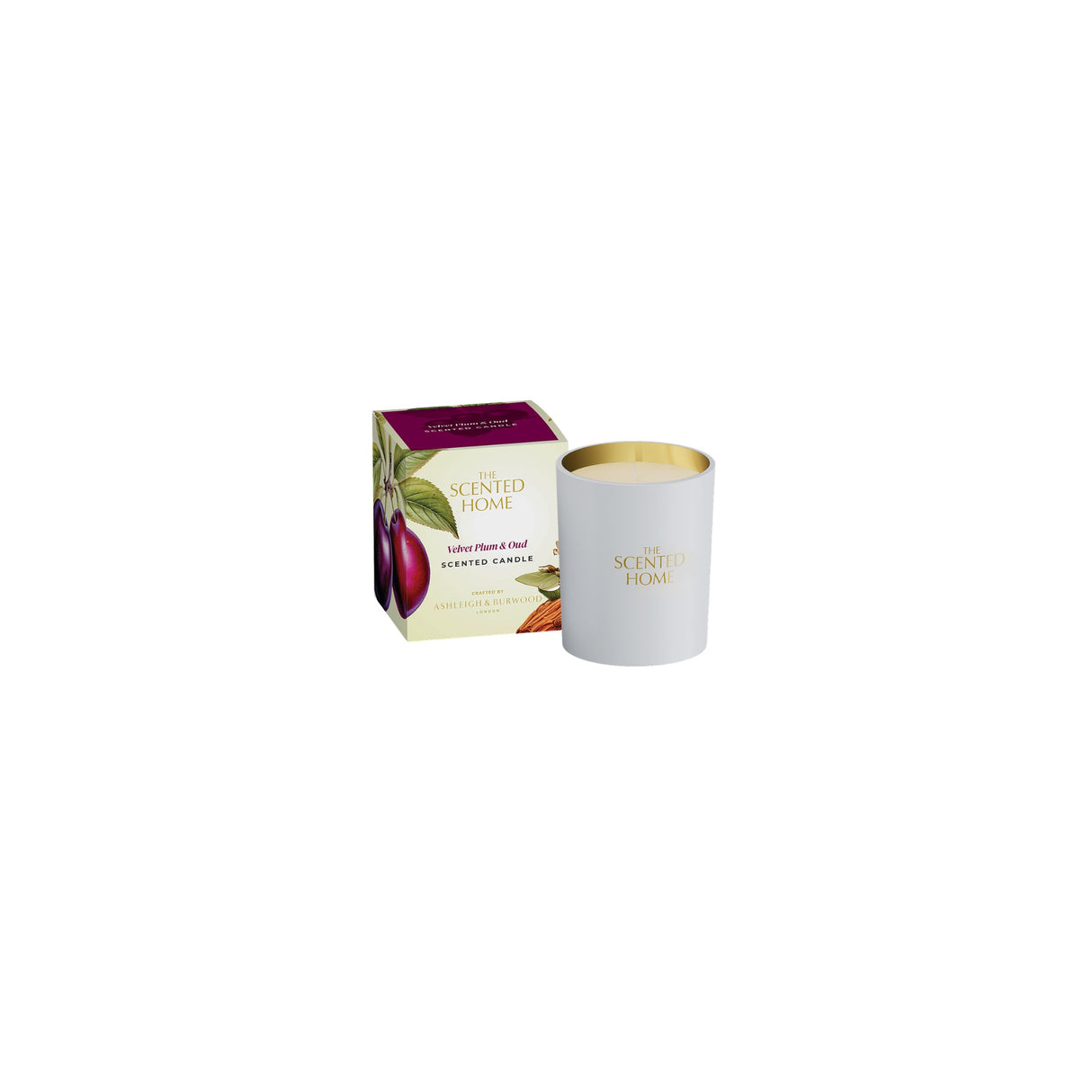 Ashleigh & Burwood New Scented Home Glass Candle - Velvet Plum & Oud