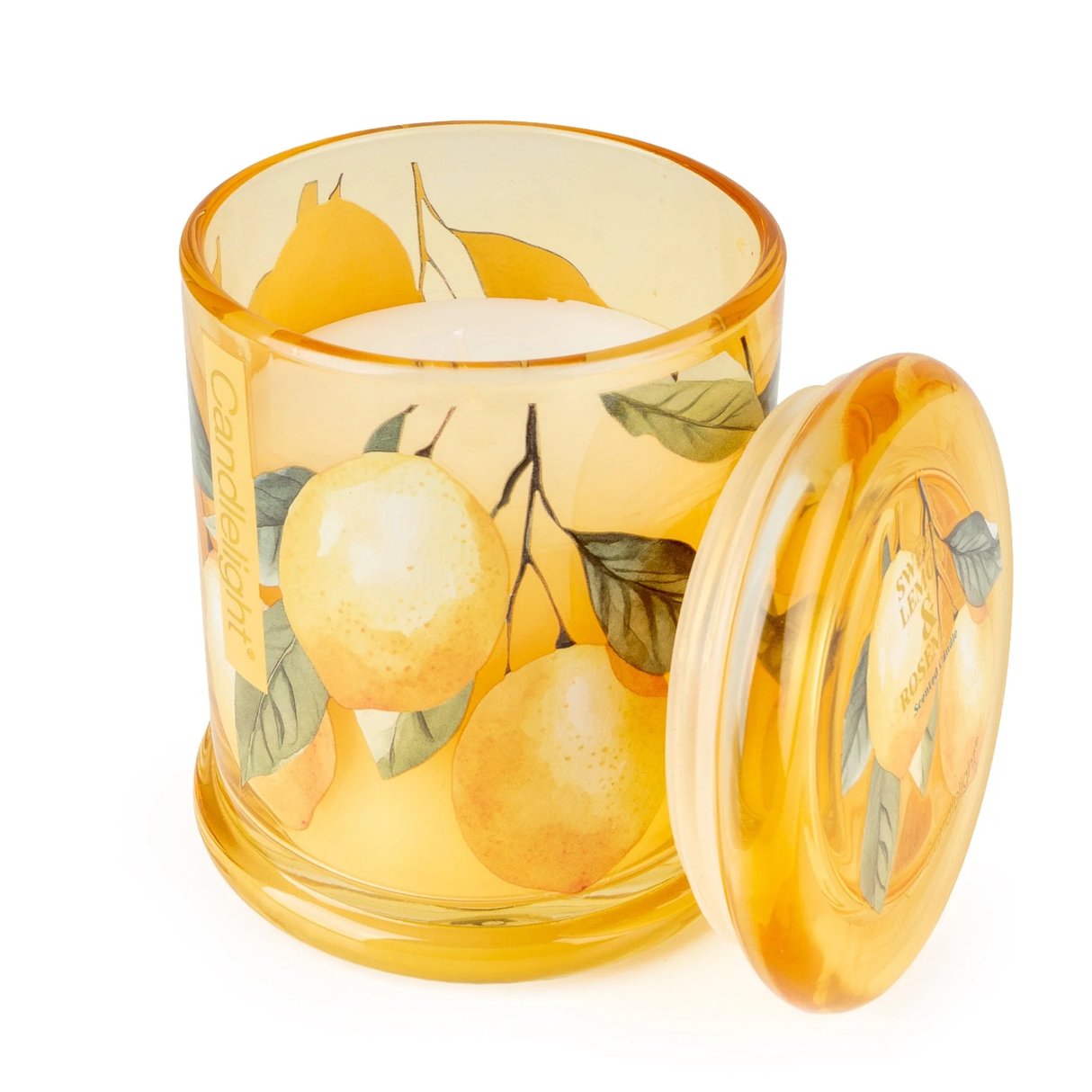 Candlelight Spring Summer Collection Large Glass Jar Candles - Sweet Lemon & Rosemary