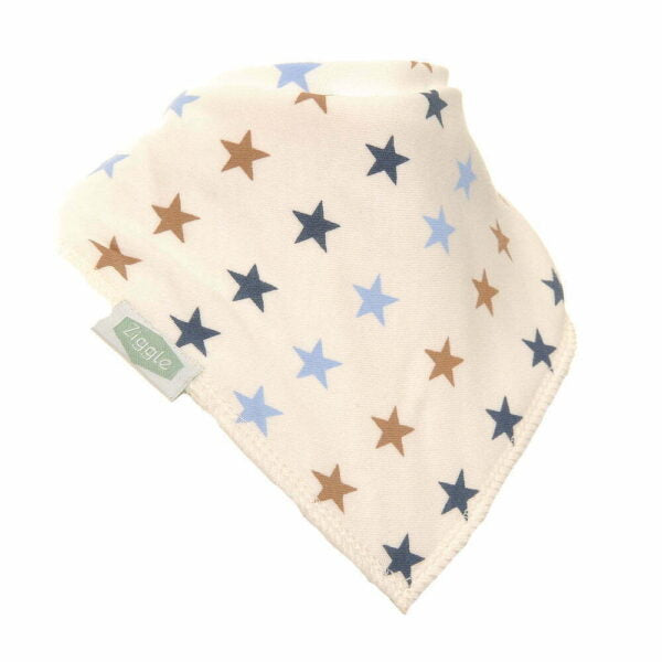 Ziggle Baby Bandanna Dribble Bib Set - Dino & Stars