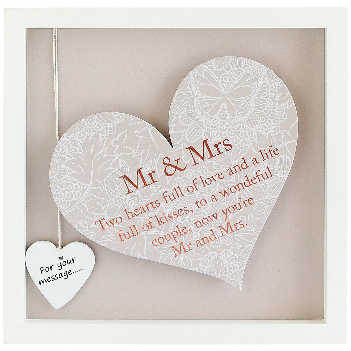 Said with Sentiment Heart in Frame - Mr & Mrs