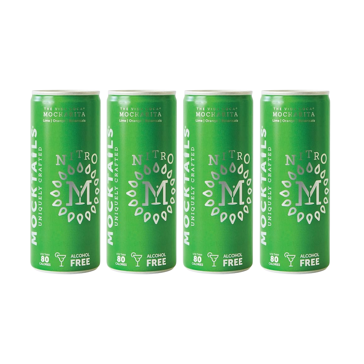 Mocktails Alcohol Free Nitro-Charged Can - The Vida Loca Mockarita Drink (4 Pack)