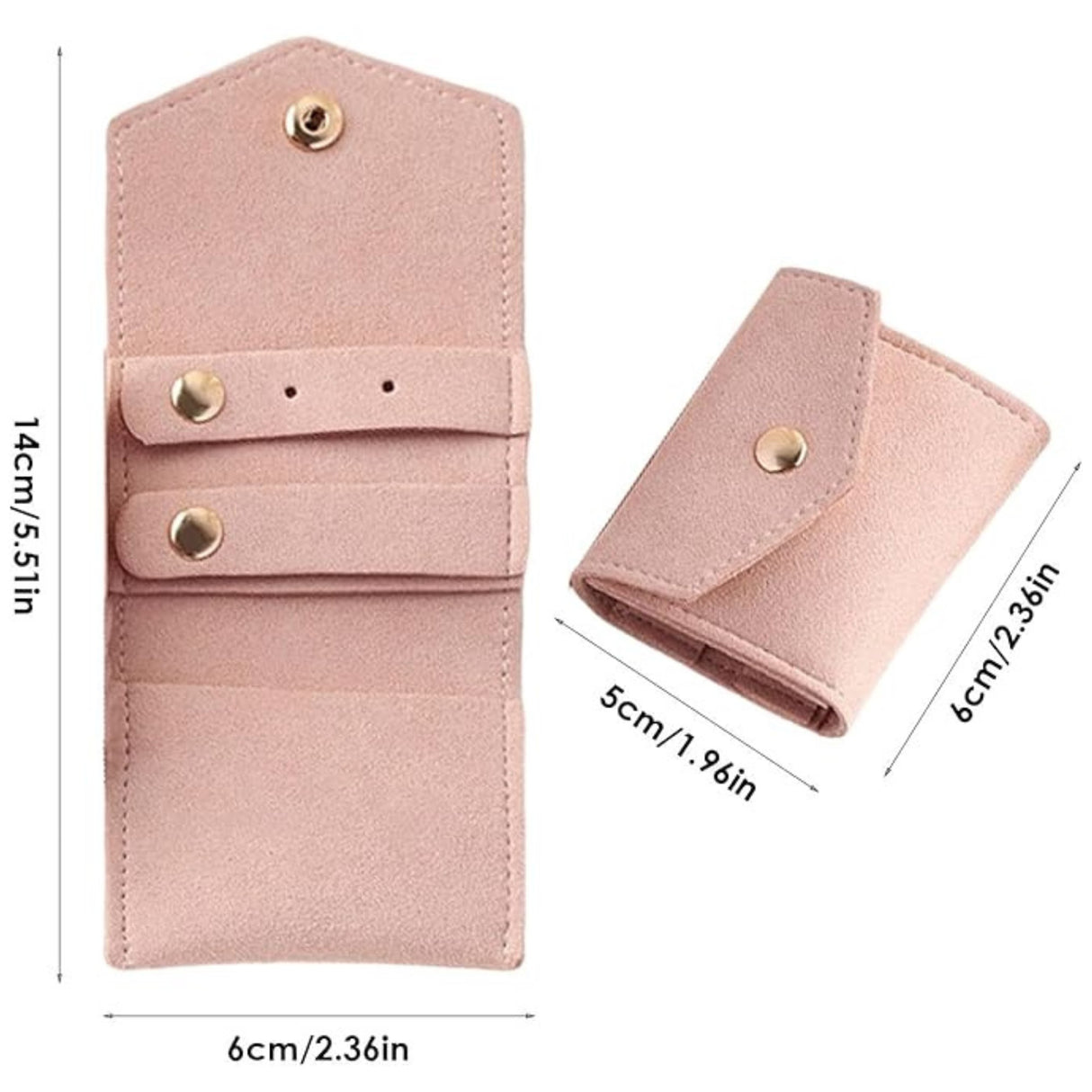 Krystina's Collection Mini Travel Jewellery Organiser Pouch - Various Colours