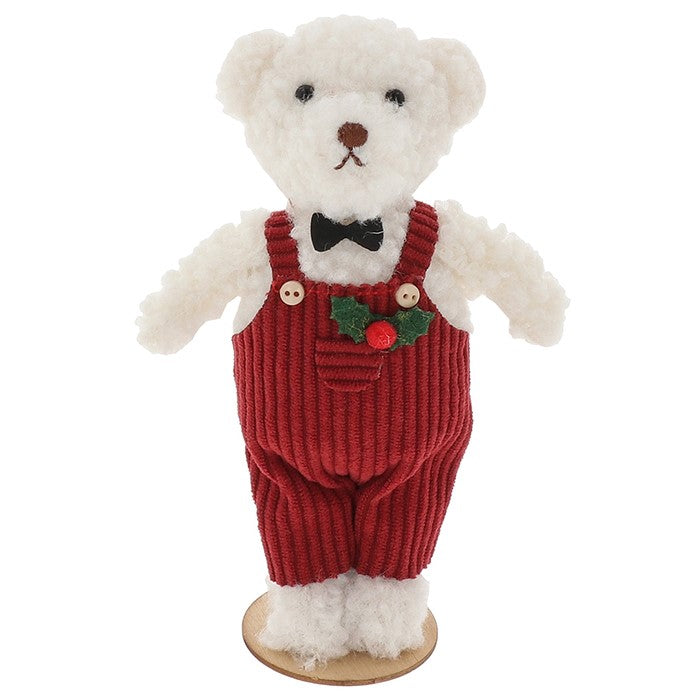 Christmas Cutie Mr Bear Standing Decorations - Cream (Mr)