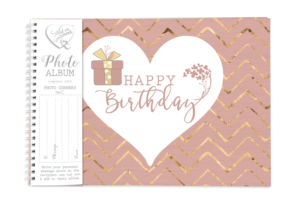 photo album, happy birthday design