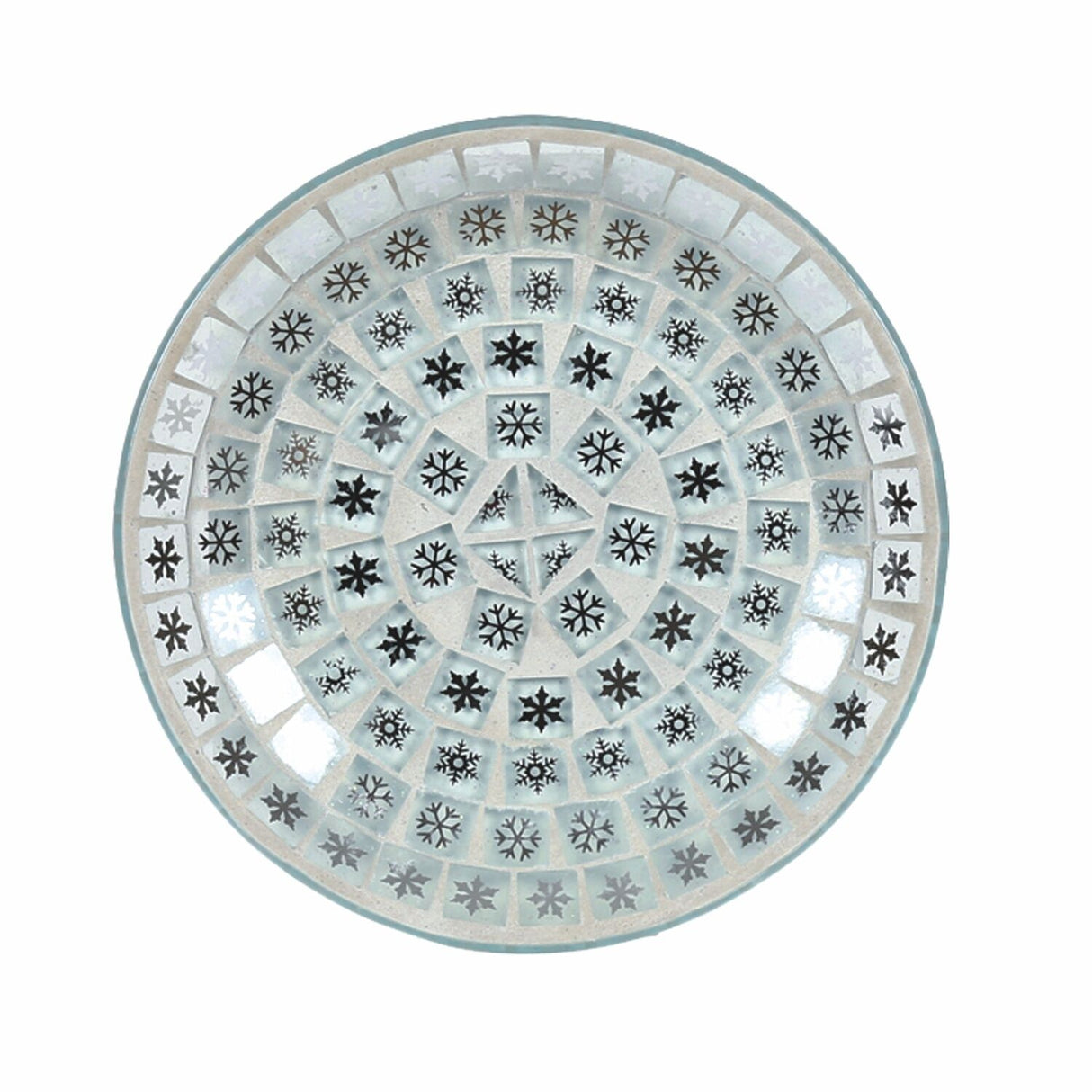 Aroma Jar Candle Shade & Plate Set - Snowflakes