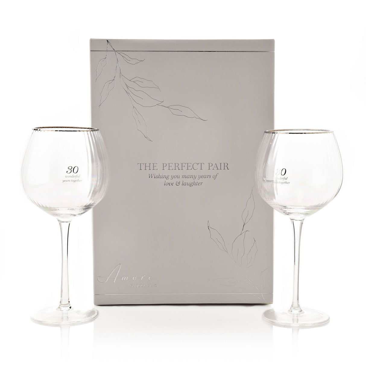Amore Set of 2 Gin Glasses - 30th