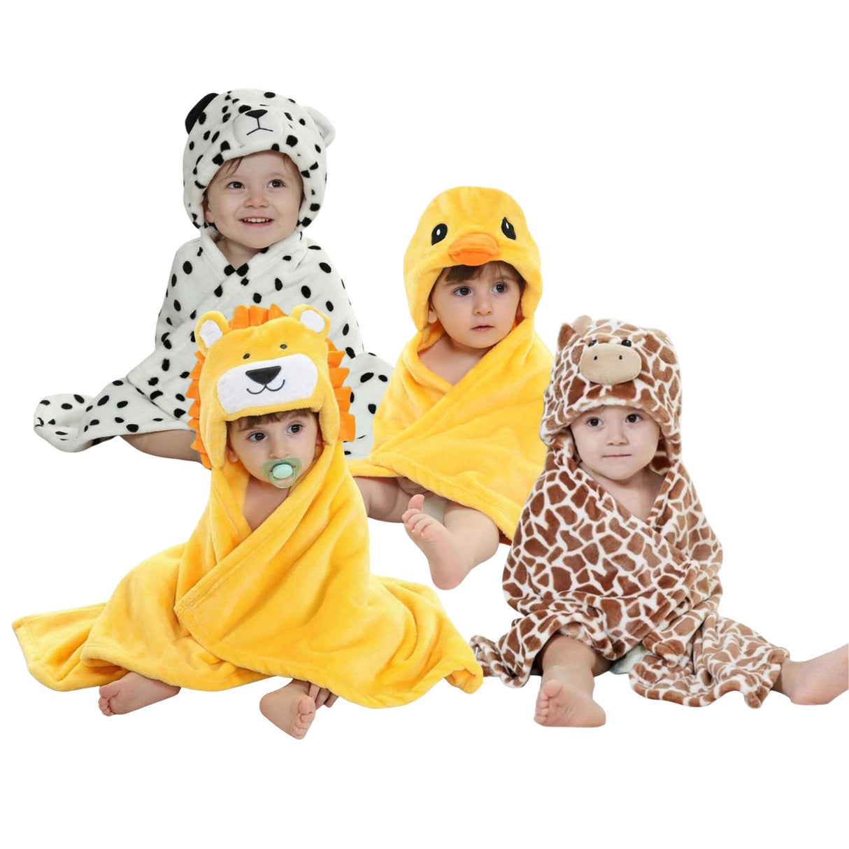 Kids Animal Hooded Blankets