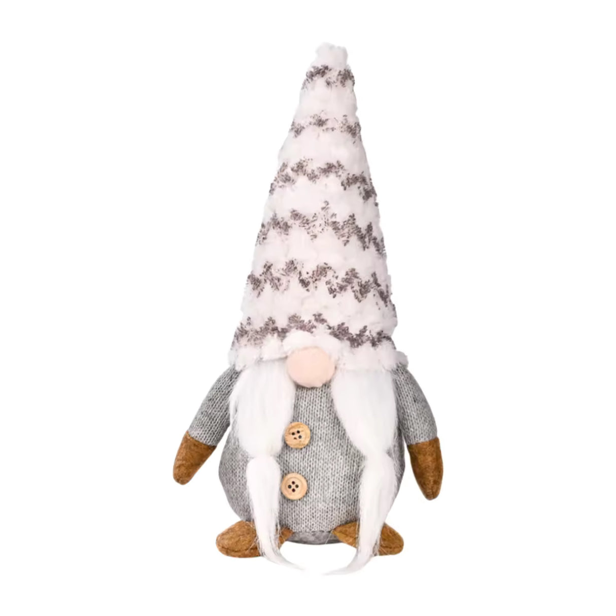 Woodside Home Living Christmas Decoration - Grey Gonk Lady