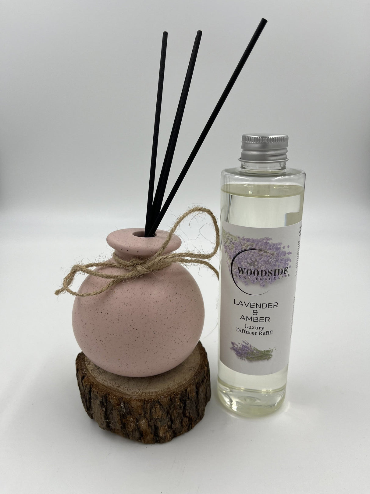 Woodside Home Living Reed Diffuser & Fragrance Bottle lavender and amber