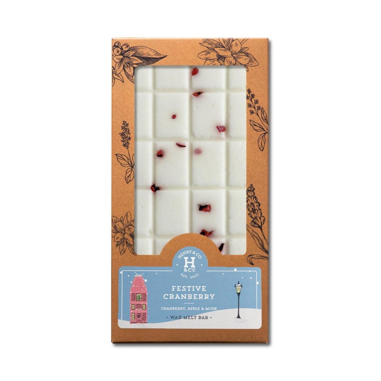 Henry & Co Artisan Wax Melt Bar - festive cranberry