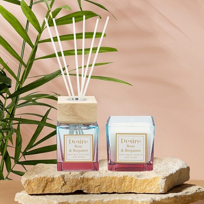 Desire Boutique Home Fragrance Gift Set Candle & Reed Diffuser - Various