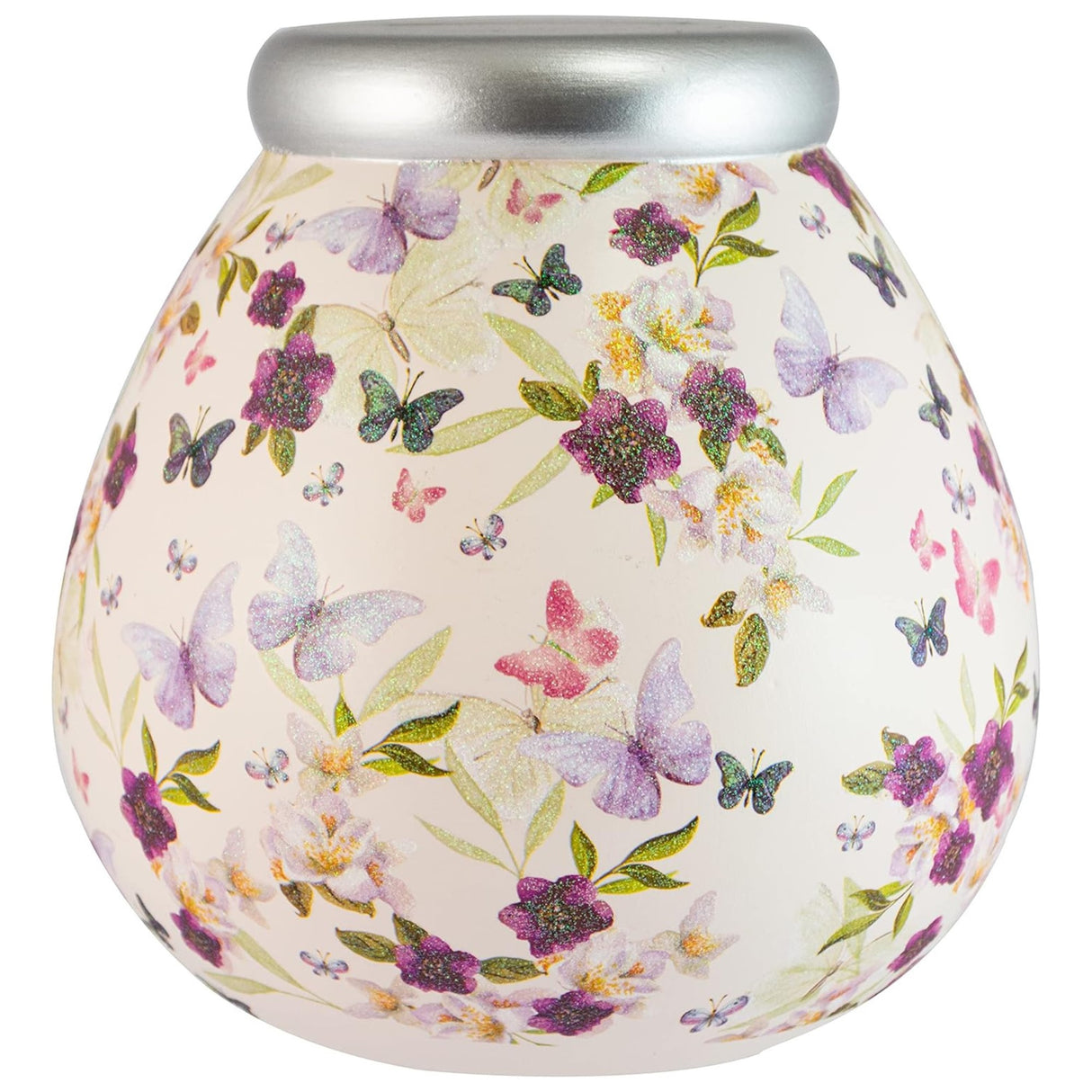 Pot of Dreams Money Box Savings Jar - Floral Butterfly