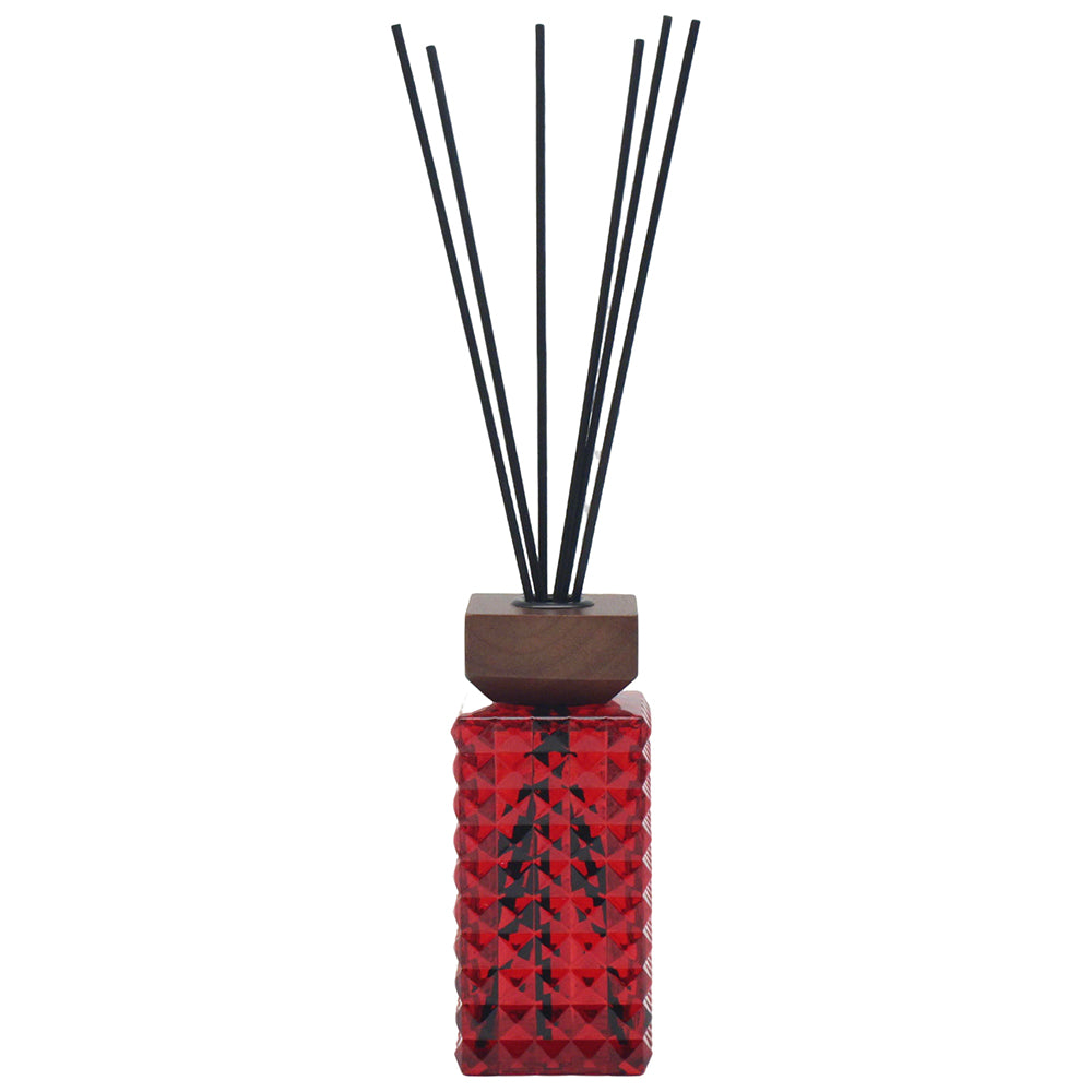 Christmas Square Cut Glass Reed Diffuser 250ml - Various Colours