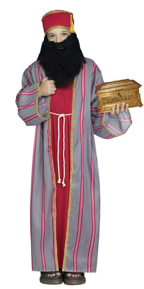 Childs Wise Man Costume (Red) Large