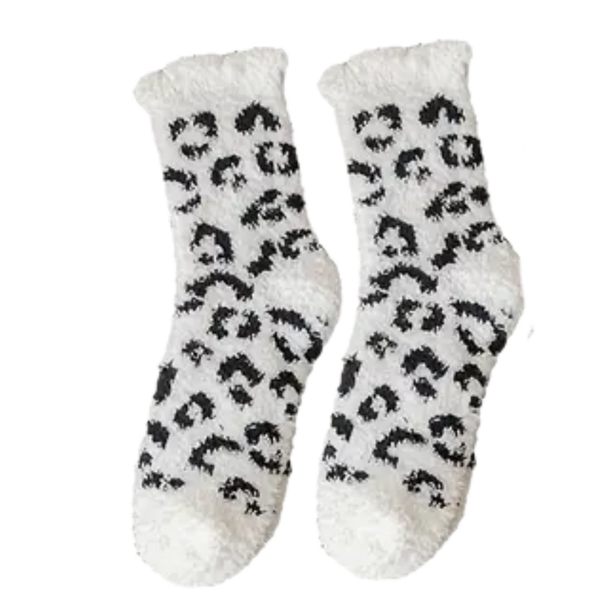 Fluffy Cosy Socks Animal Print Design One Size - Various Colours