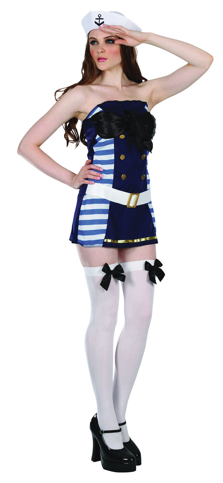 Flirty Sailor Girl Costume Size 10-12