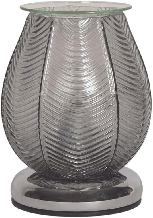 grey ribbed electric wax melt burner