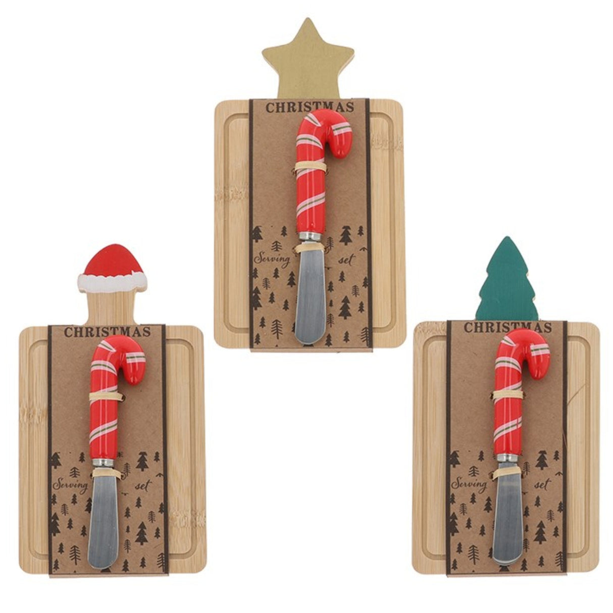 Christmas Cheer Mini Serving Board Set - Various Designs