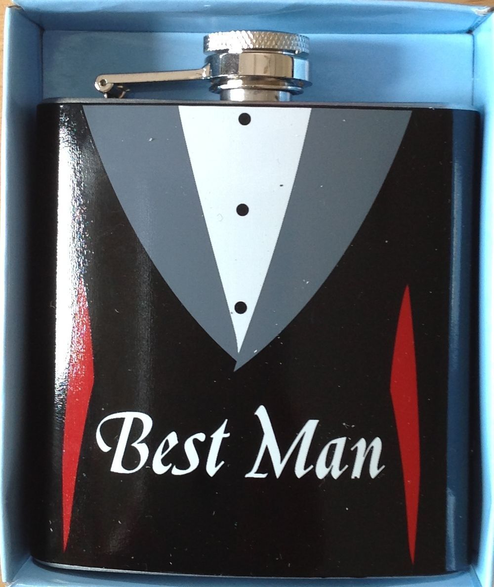 Wedding Hip Flask Gift - Usher Best Man Groom Father of Bride/Groom NEW in Box