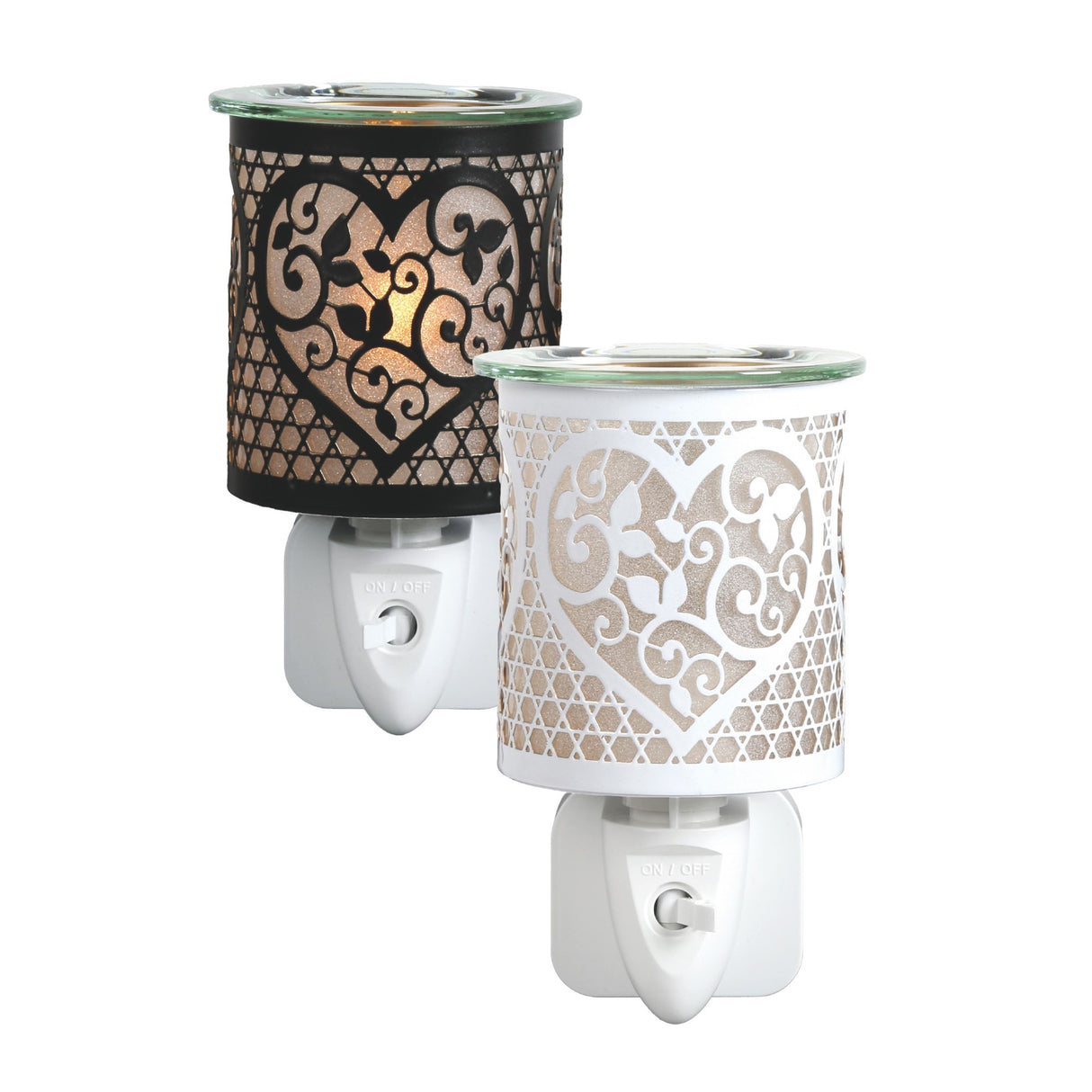 Electric plug in wax melt burners with hearts design