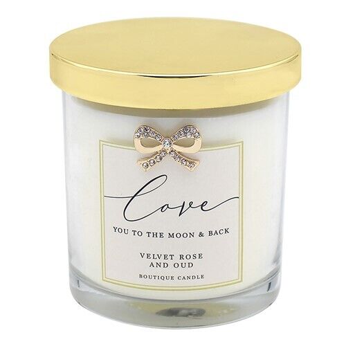 Boutique Jar Candle with  Bow Embellishment - Sentiment Gift Idea Family Friend