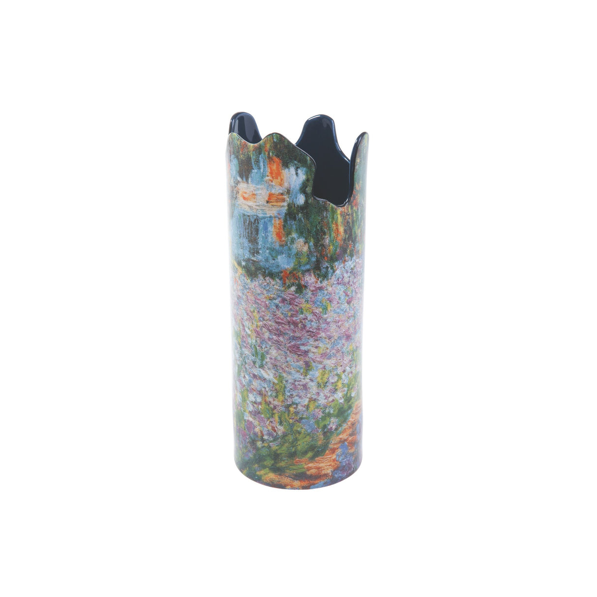 Silhouette D’Art Monet Irises in Garden Vase