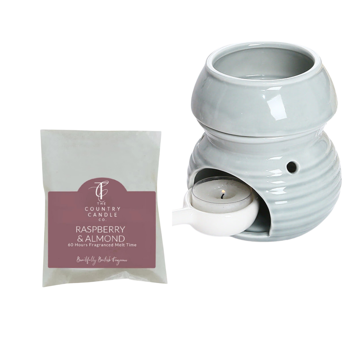 Wax Melt Burner with Tea Light Spoon - Free Country Candle Wax Melt