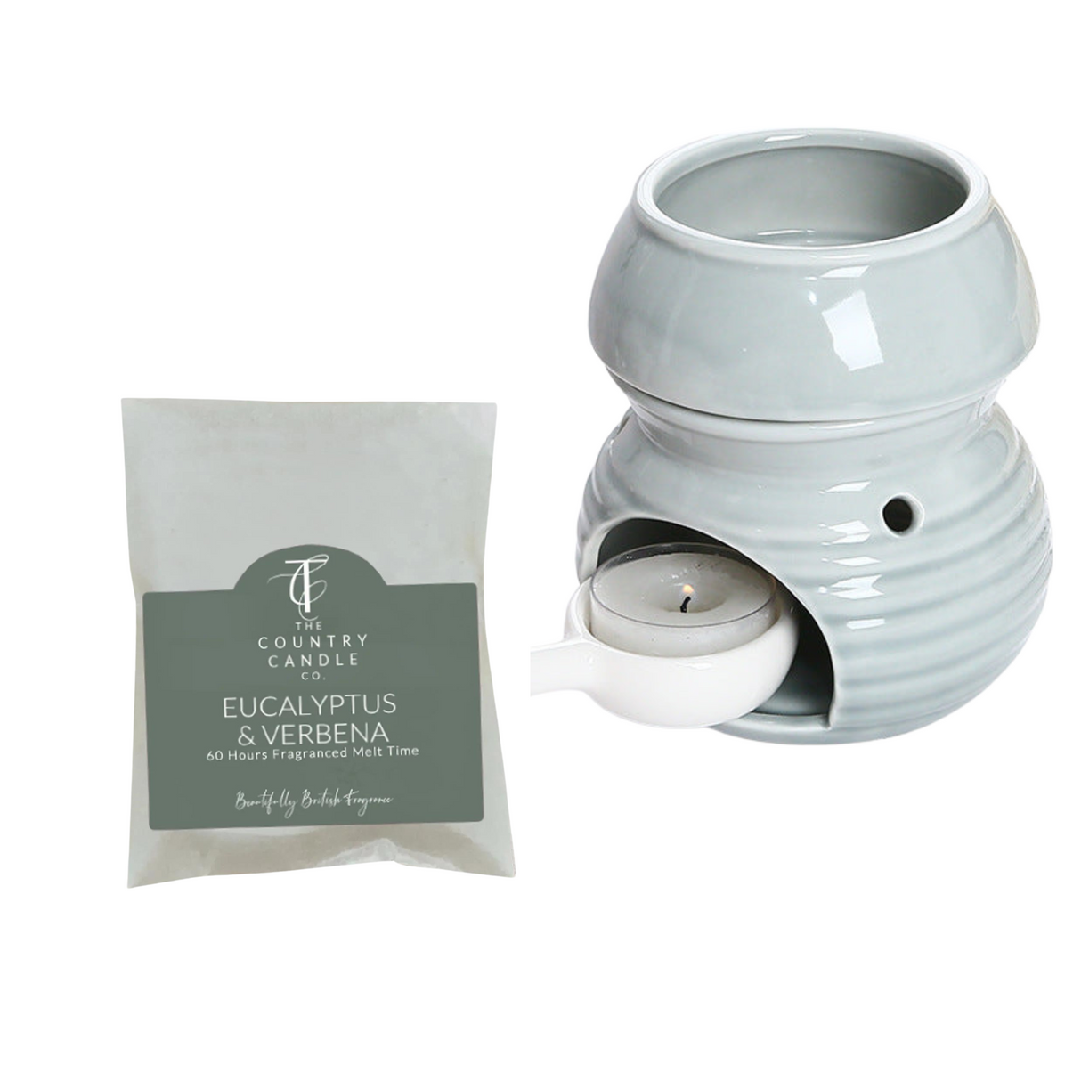 Wax Melt Burner with Tea Light Spoon - Free Country Candle Wax Melt