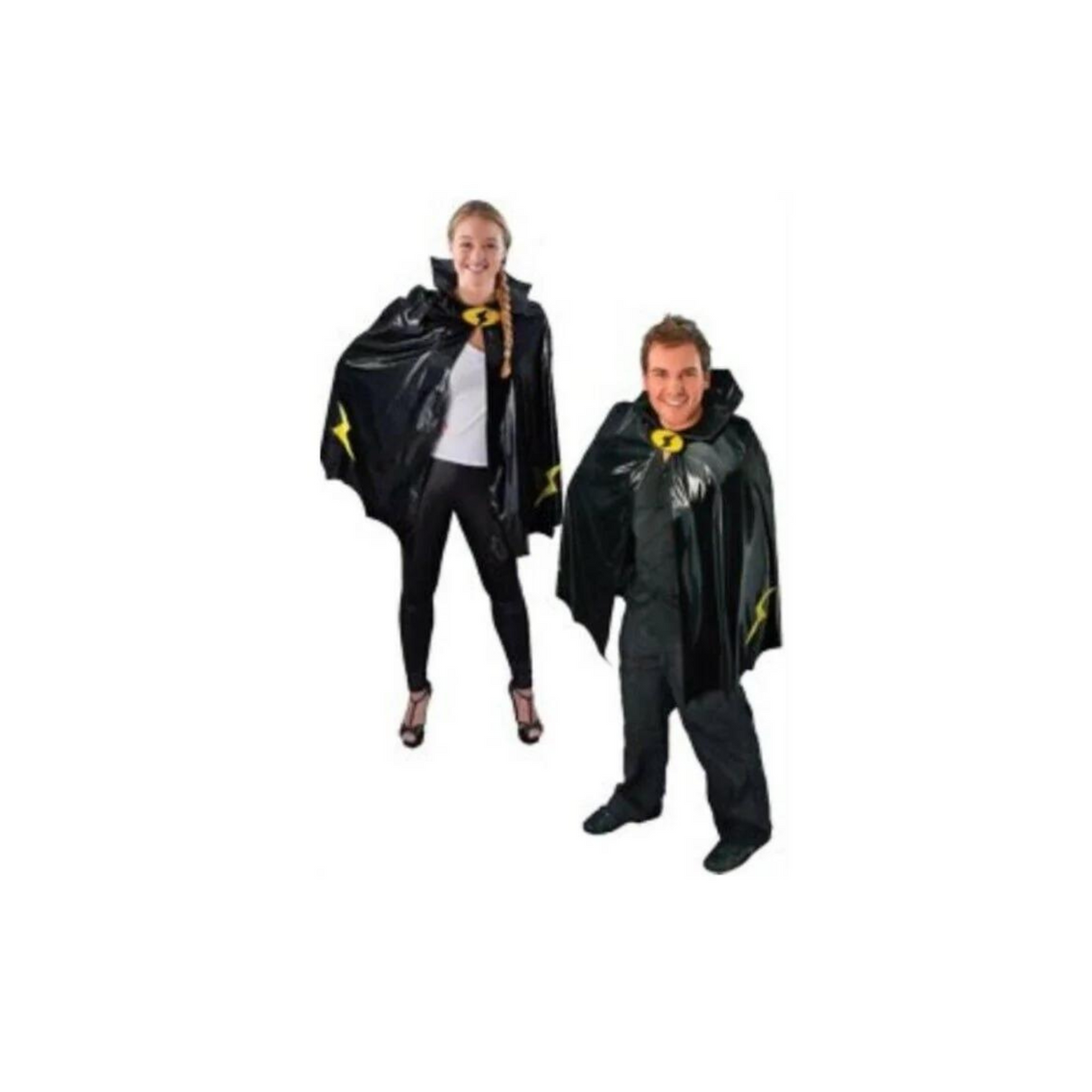 Super Hero Cape Fancy Dress Outfit Black Or Red