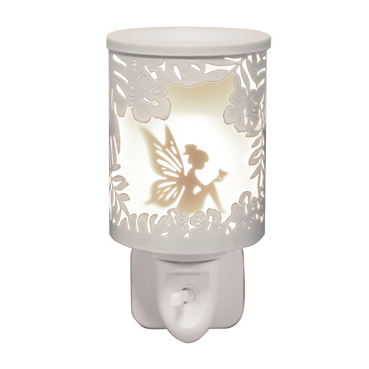 Aroma plug in wax melter fairy design white