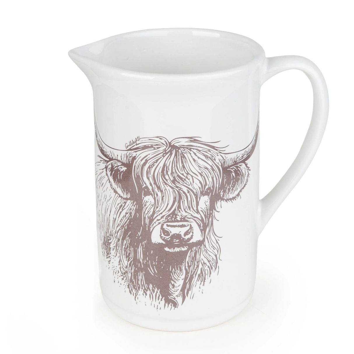 Ceramic Jug 18.5cm - Highland Cow