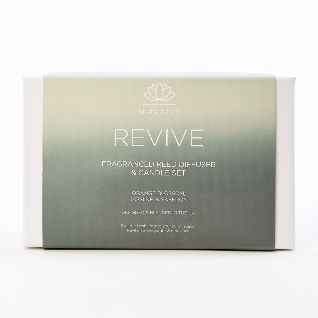 Sophia Serenity Revive Mini Candle & Reed Diffuser Gift Set - Orange Blossom, Jasmine & Saffron