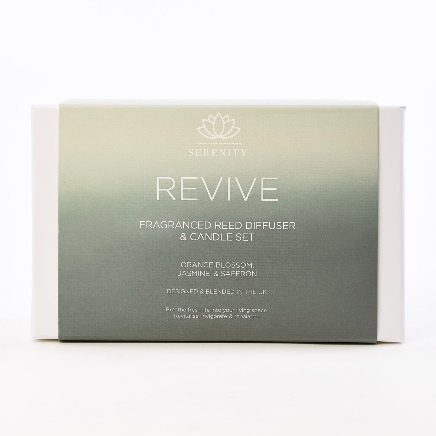 Sophia Serenity Revive Mini Candle & Reed Diffuser Gift Set - Orange Blossom, Jasmine & Saffron