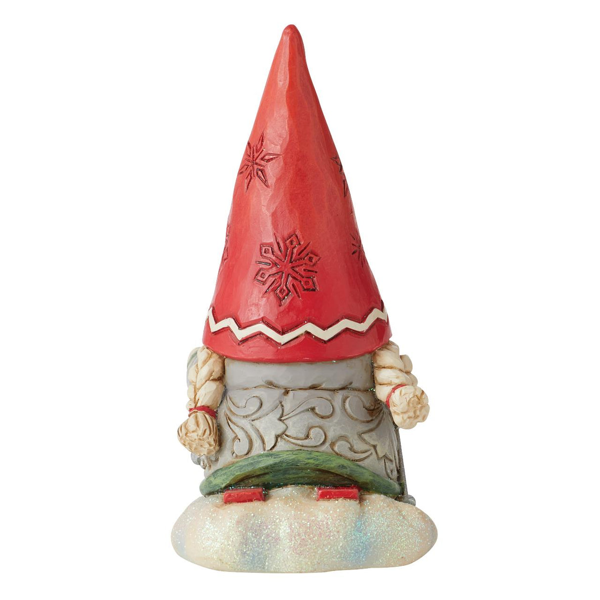 Heartwood Creek Christmas Gnome Skier with Braids Figurine